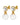 NAOMI SG CRYSTAL / WHITE PEARL EARRINGS GOLD