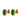 BILLIS SG GREEN MIX EARRINGS GOLD