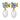 PETUN SG AQUA / WHITE PEARL Earrings Gold