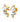 CURRA SG CRYSTAL/WHITE PEARL Earrings Gold