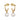 Branch pearl hoops gold