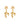 Mini Coral Leaf Earrings Gold
