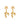 Mini Coral Leaf Earrings Gold