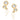 Agnes pearl stickers Ohrringe Gold