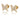 Petite papillion sparkling Earrings Gold