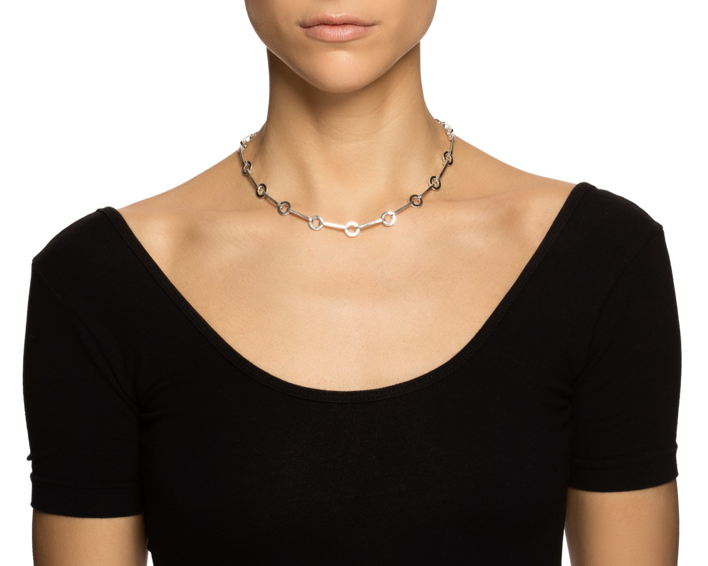 Ring Chain Halskæde Sølv