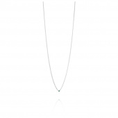Micro Blink - Green Emerald Halskæde Sølv 40-45 cm