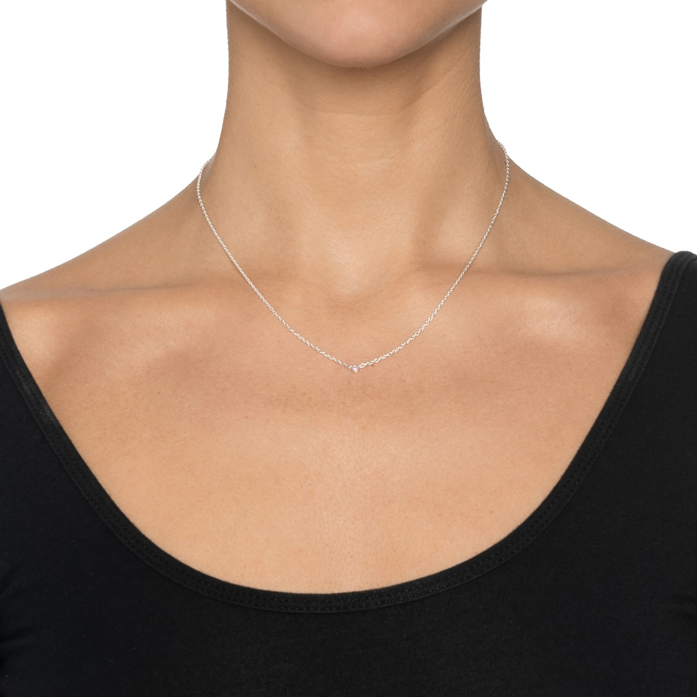 Micro Blink - Pink Sapphire Halskæde Sølv 40-45 cm