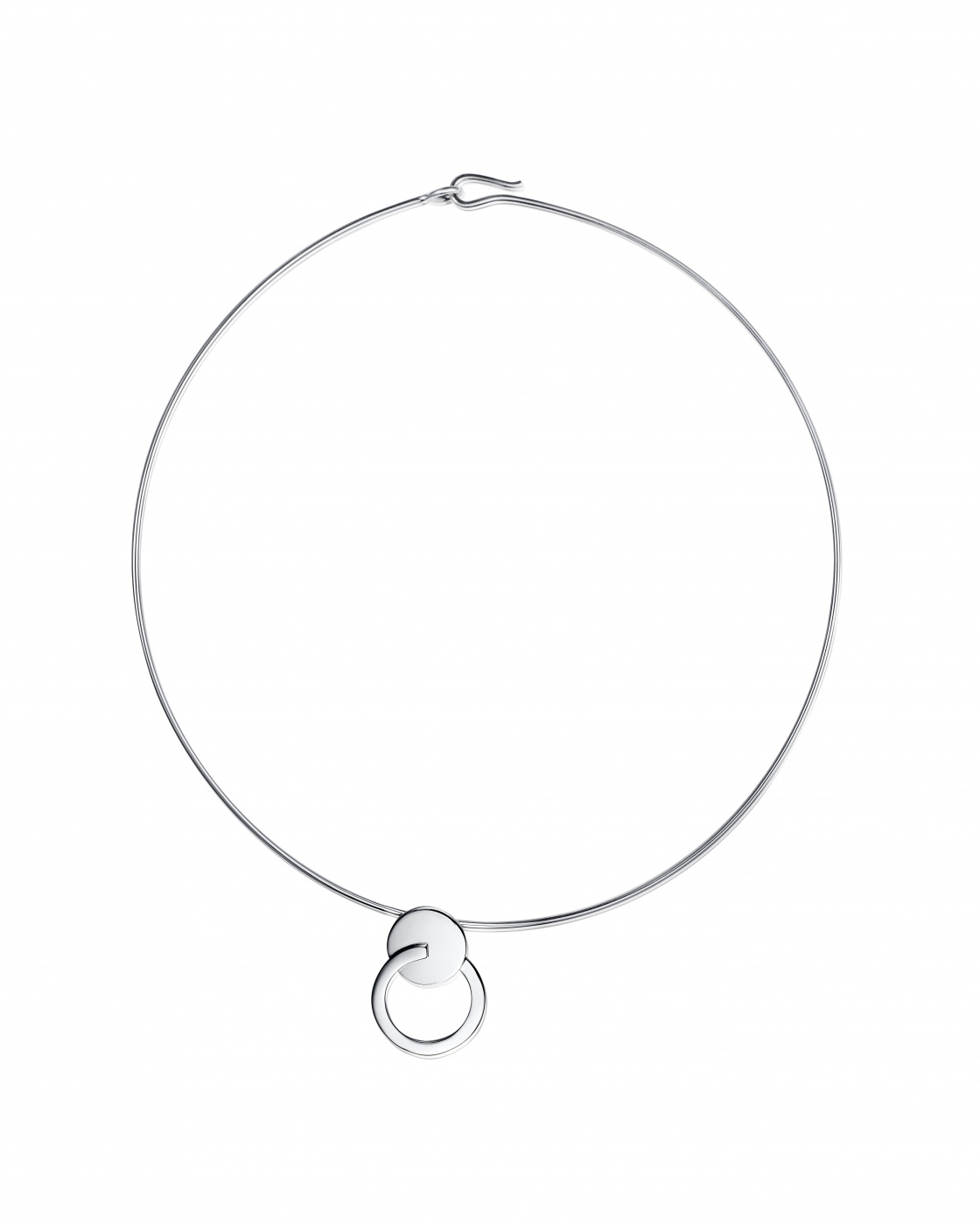 Tubular bell Necklace Silver