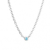 Micro Blink Necklace - Blue Topaz Necklace Silver Micro Blink Necklace - Blue Topaz Necklace Silver