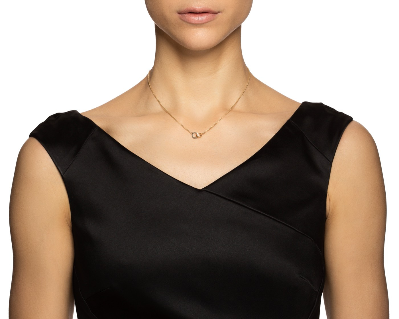 Mini Twosome Halskæde Guld 42-45 cm