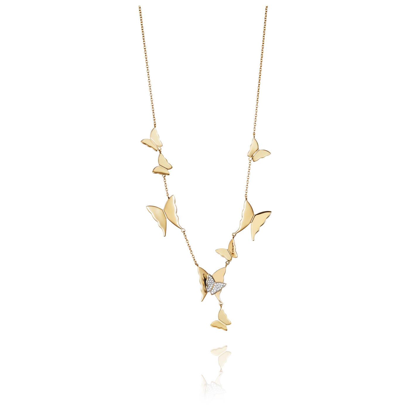 Miss Butterfly Air & Stars Collier Halskæde Guld