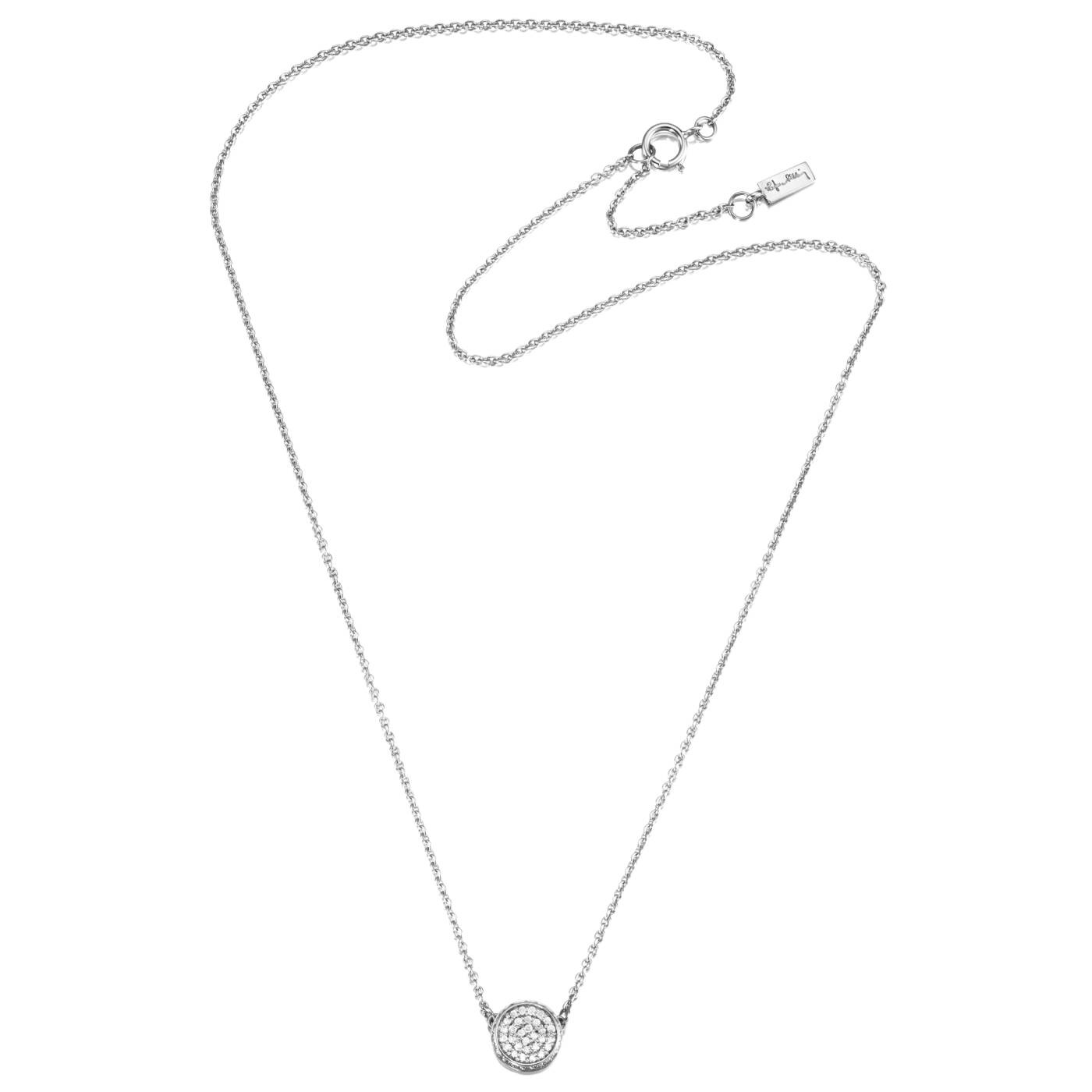 Love Bowl Mini & Stars Halskæde Hvidguld 42-45 cm