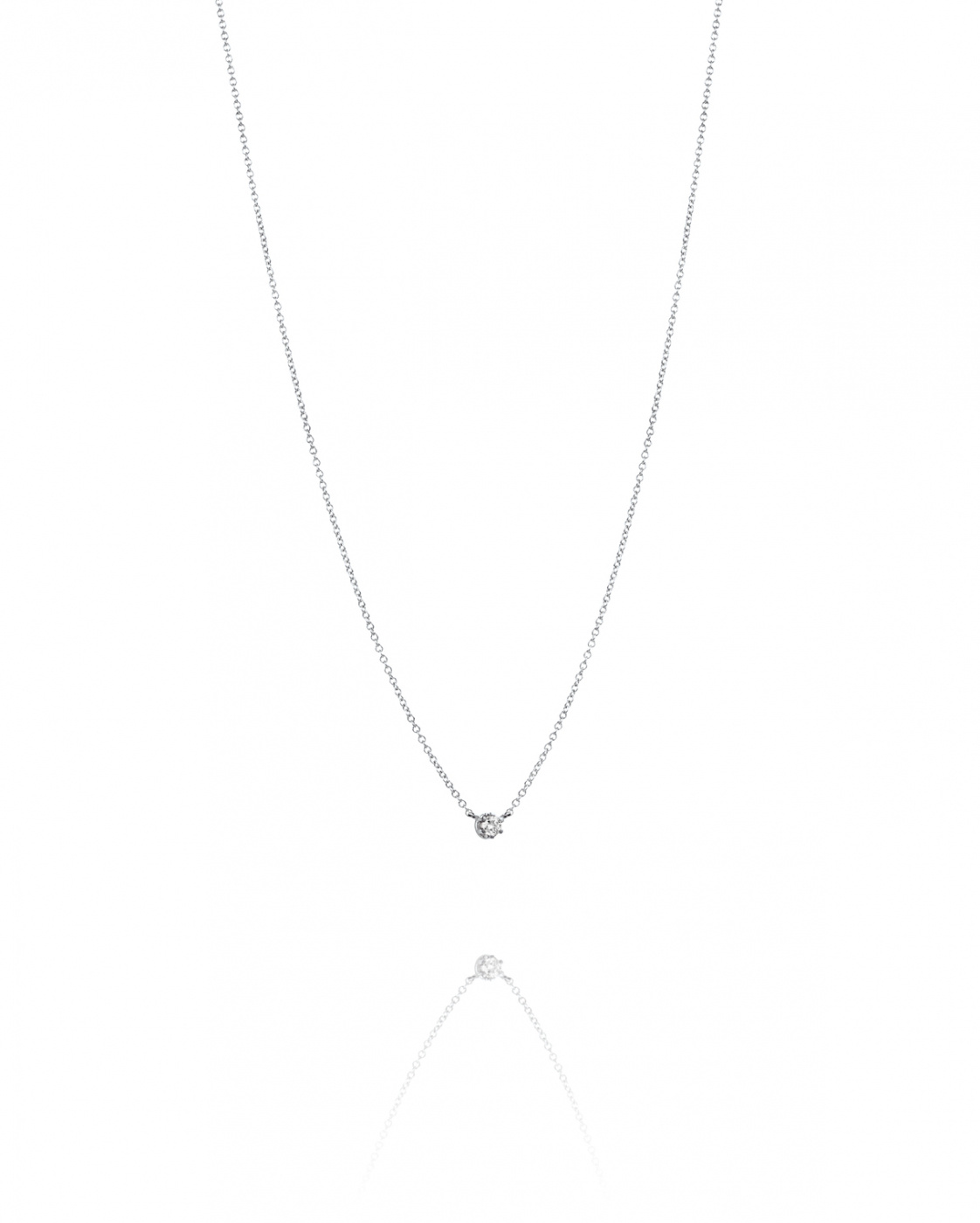 Crown & Stars Halskæde 0.19ct Hvidguld