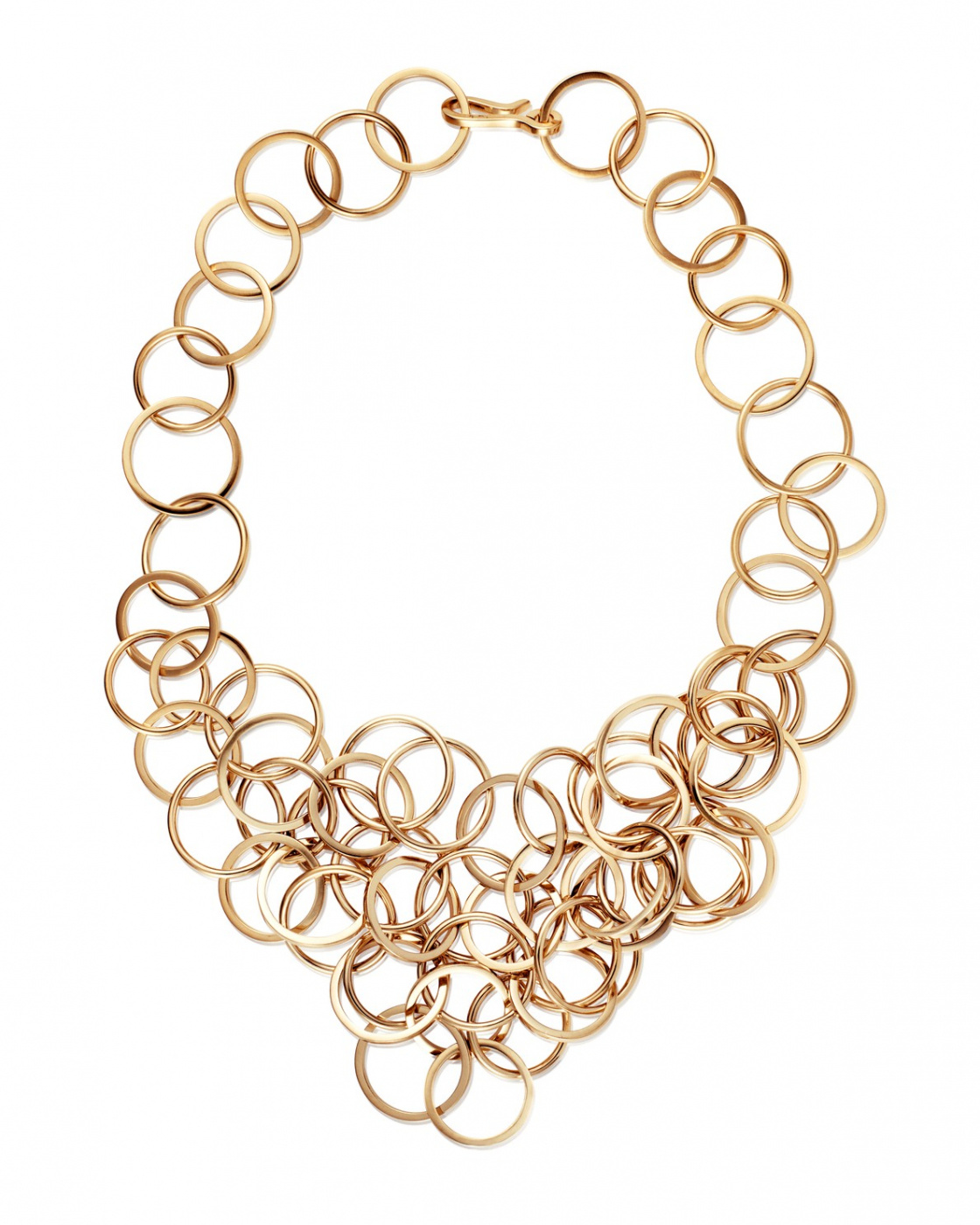 Messy rings Necklace Goldplated Silver