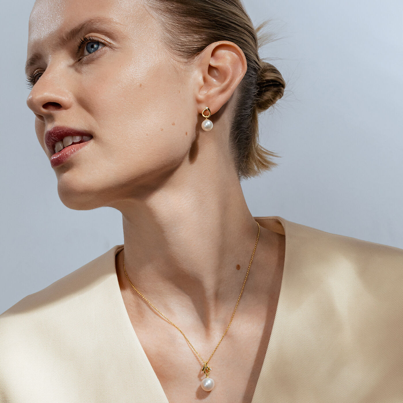 MAGIC Vedhæng Guld PEARL Diamant 0.04 CT