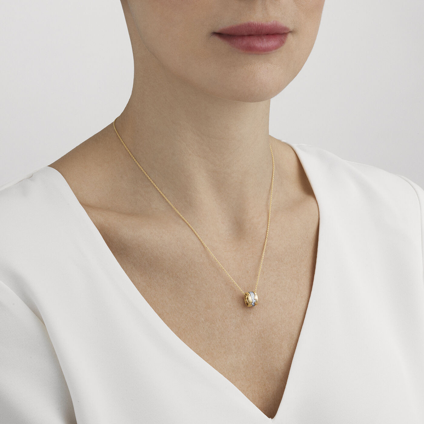 FUSION Vedhæng Guld Hvidguld Roséguld CENTRE PAVÉ 0.19 ct