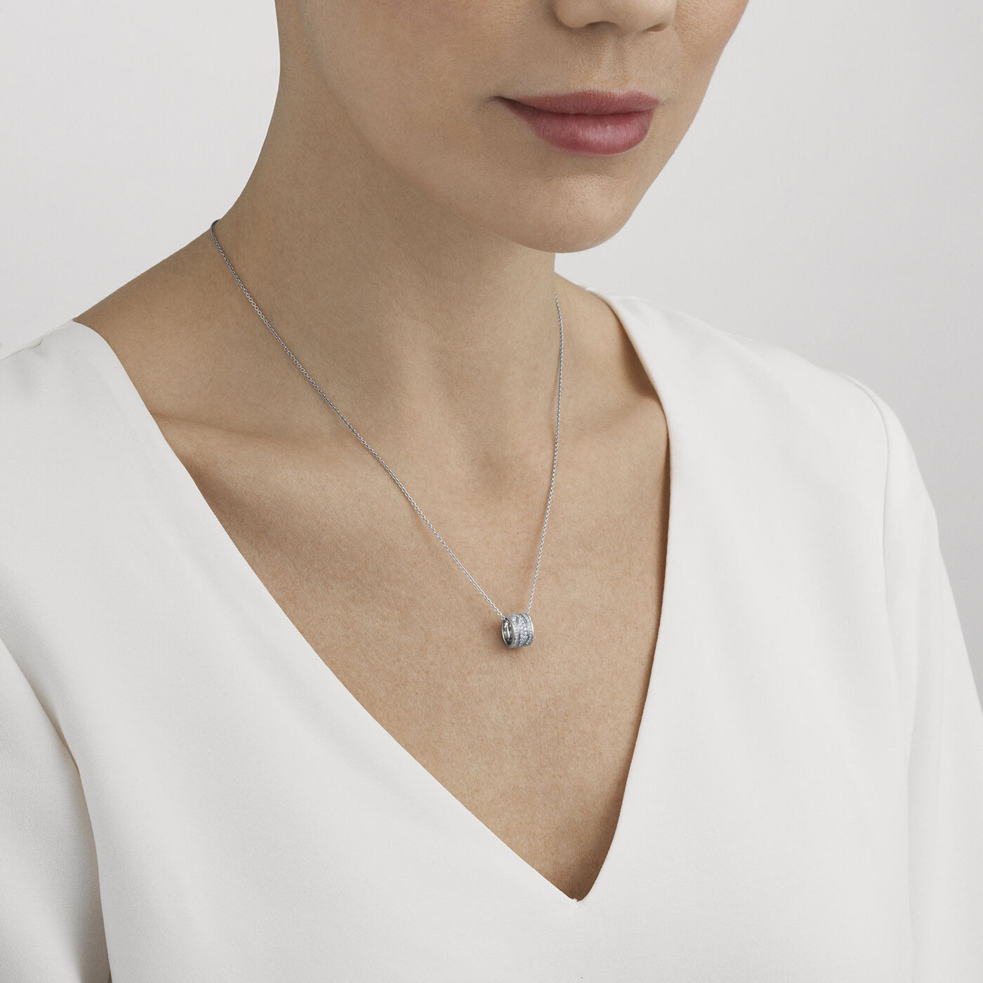 FUSION Vedhæng Hvidguld FULL PAVÉ 0.35 CT