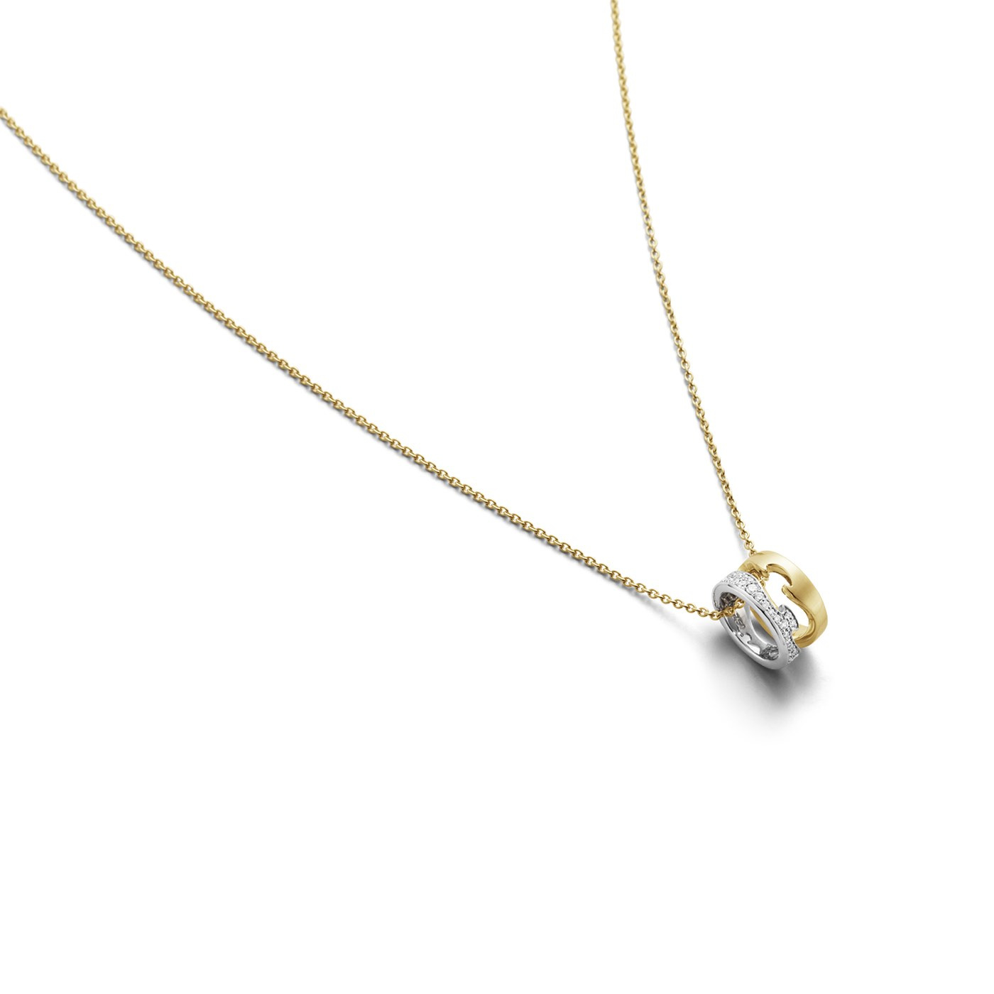 FUSION OPEN Vedhæng Guld Hvidguld PAVÉ 0.22 CT