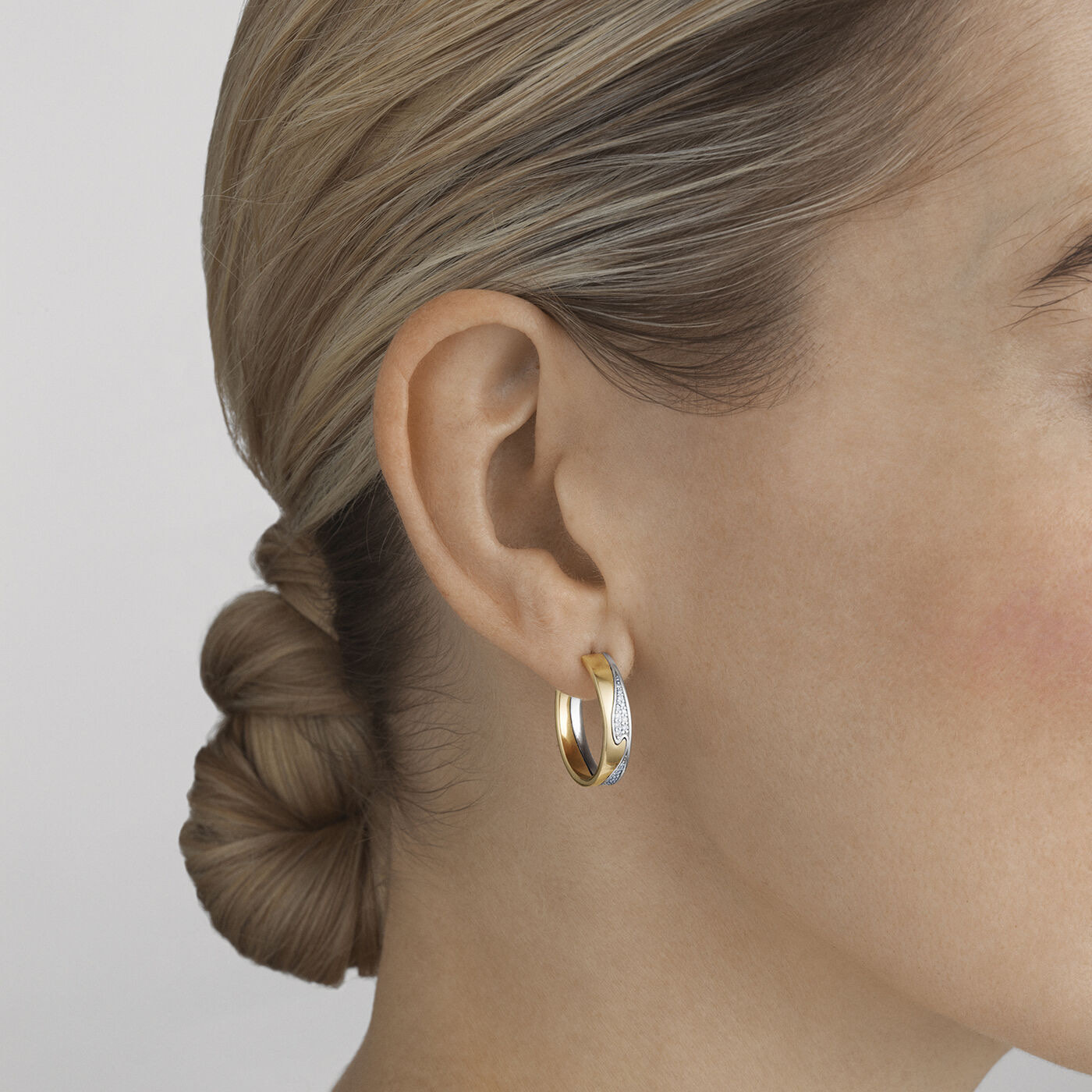 FUSION LA Roséguld Ørering Guld Hvidguld PAVÉ 0.21 ct