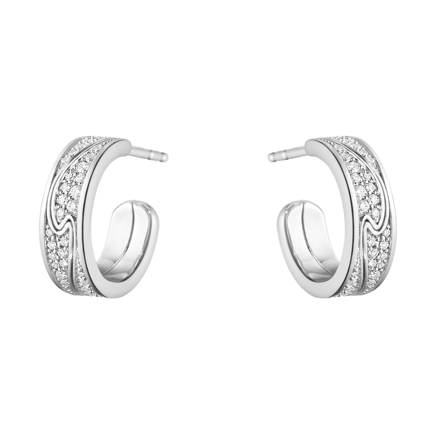 FUSION SMALL Ørering Hvidguld FULL PAVÉ 0.33 CT