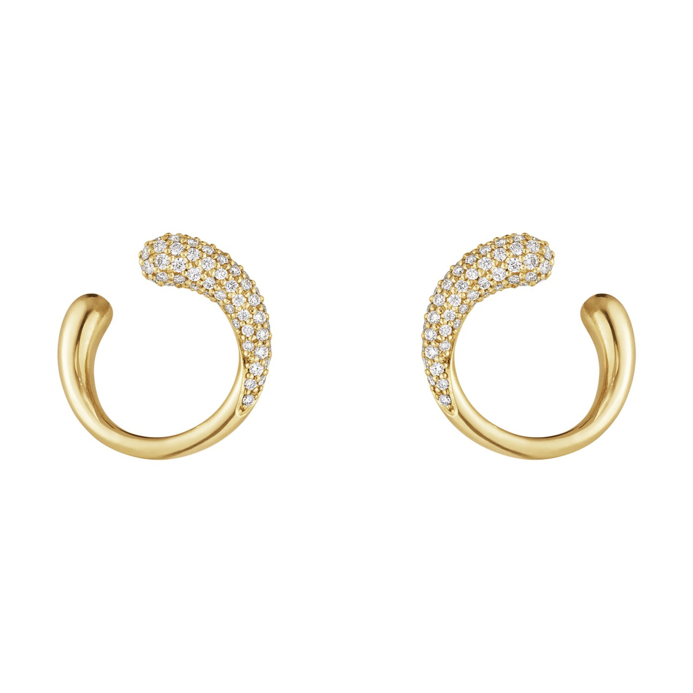 MERCY Ørering Guld Diamant PAVE 0.38 CT