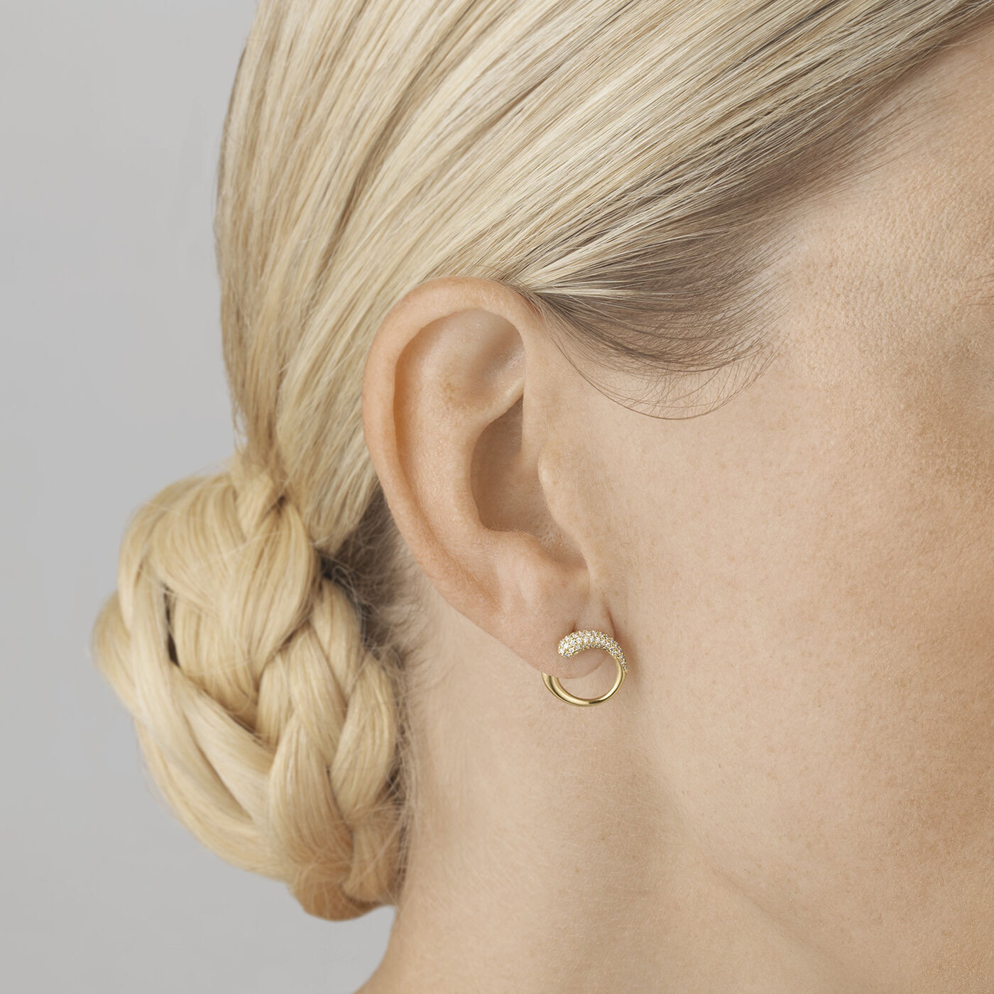 MERCY Ørering Guld Diamant PAVE 0.38 CT