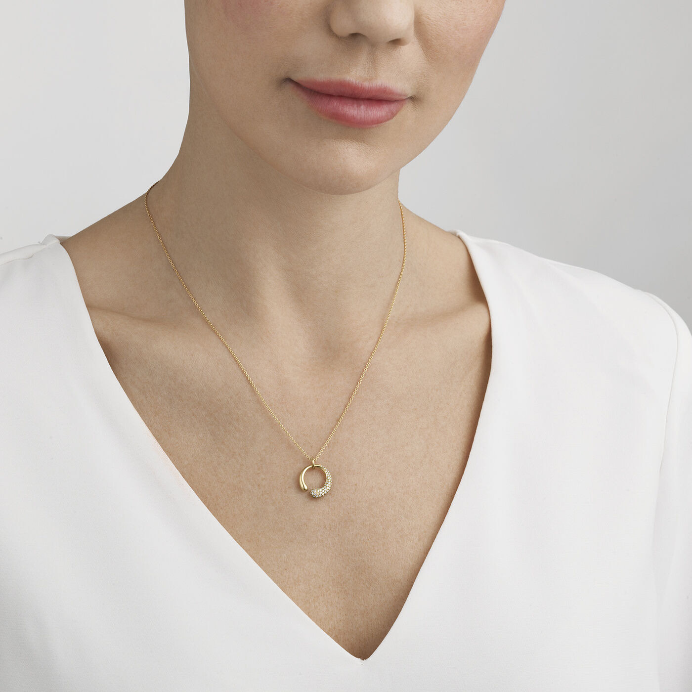 MERCY SMALL Vedhæng Guld Diamant PAVE 0.33 CT