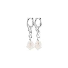 Peblinge Royal Huggies Earrings Silver