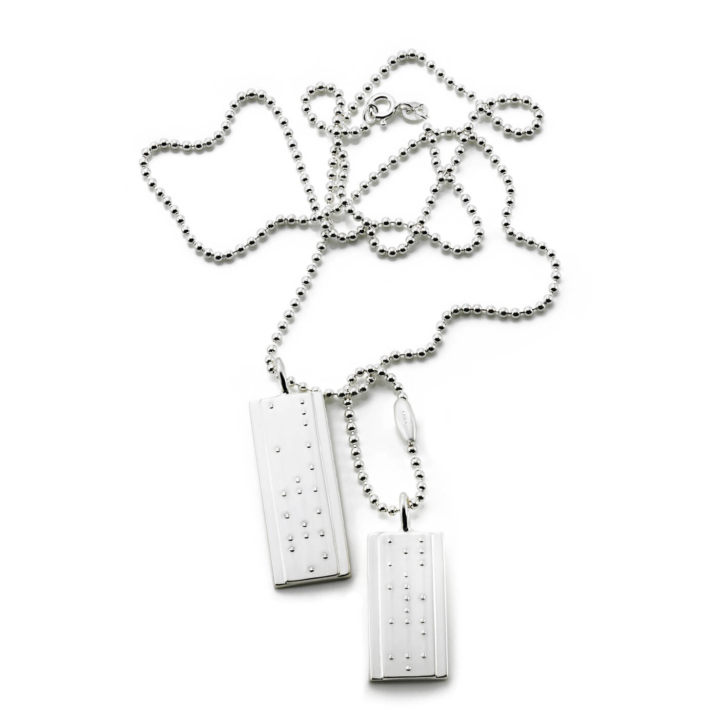 Make Love Not War Tags Vedhæng Sølv