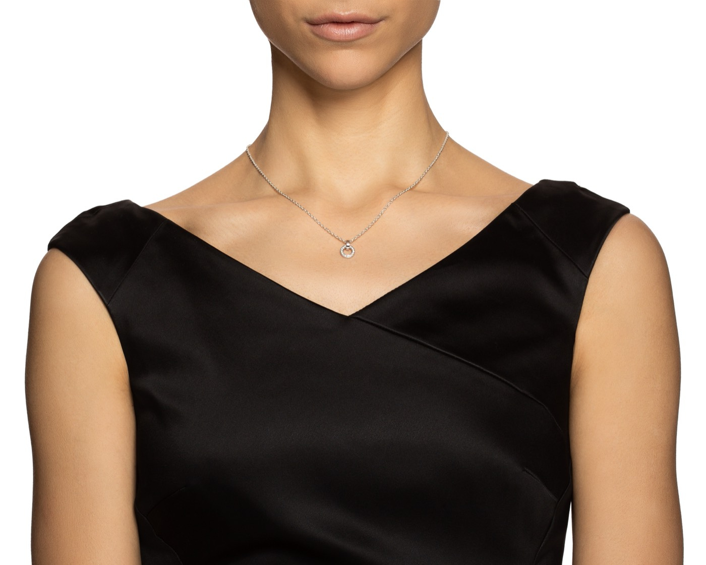 Ring Around & Stars Vedhæng Hvidguld