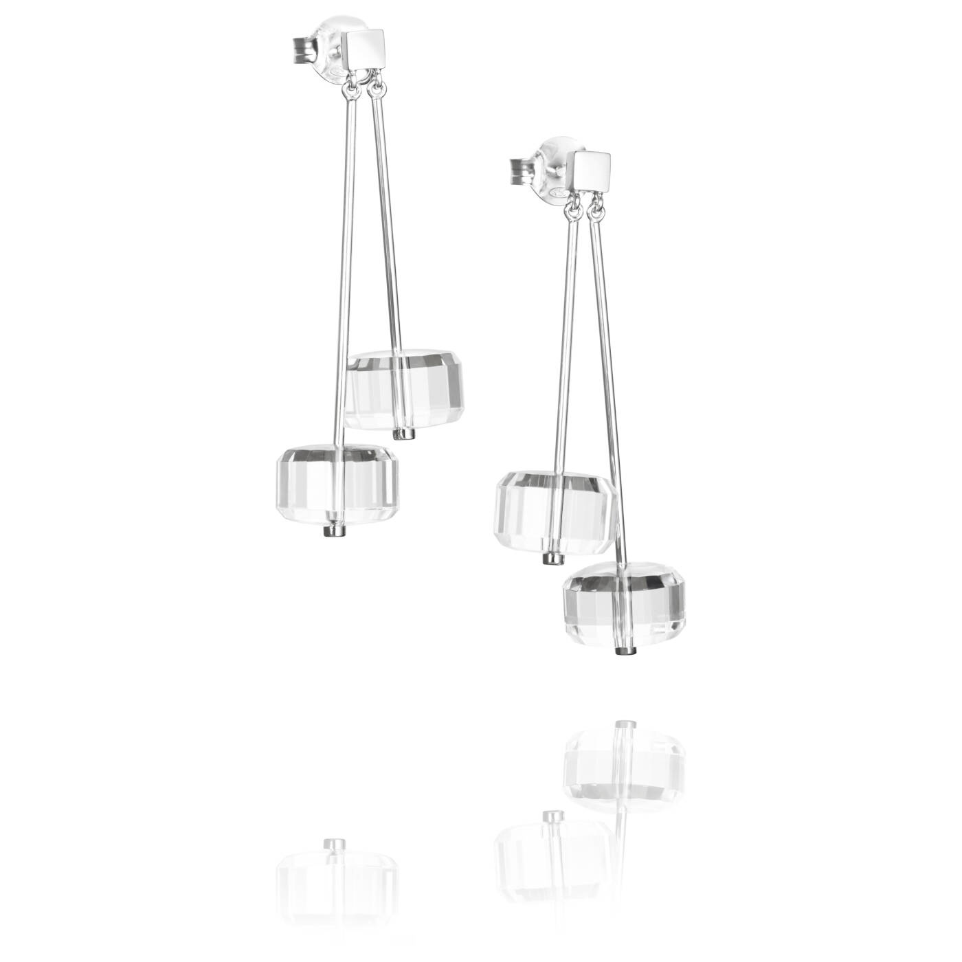 Crystal Disc Ørering Sølv