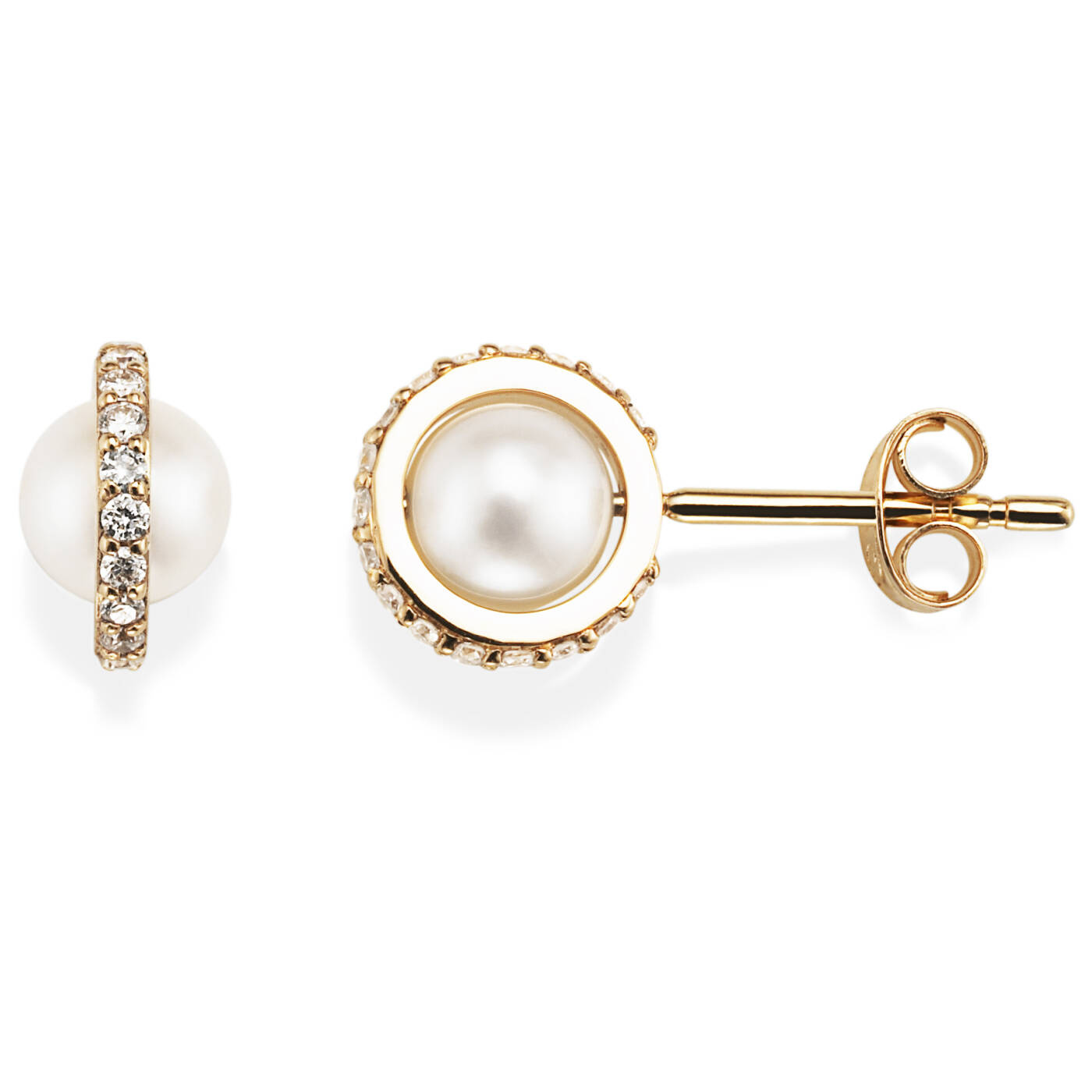 Little Day Pearl & Stars Ørering Guld