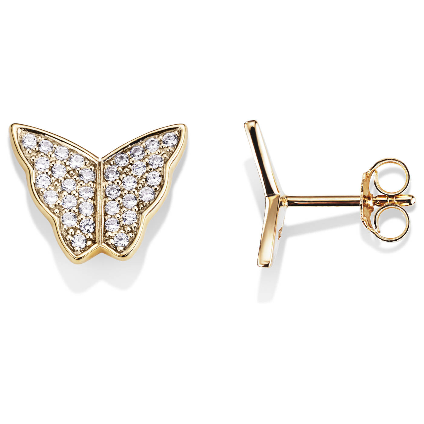 Little Miss Butterfly & Stars Ørering Guld