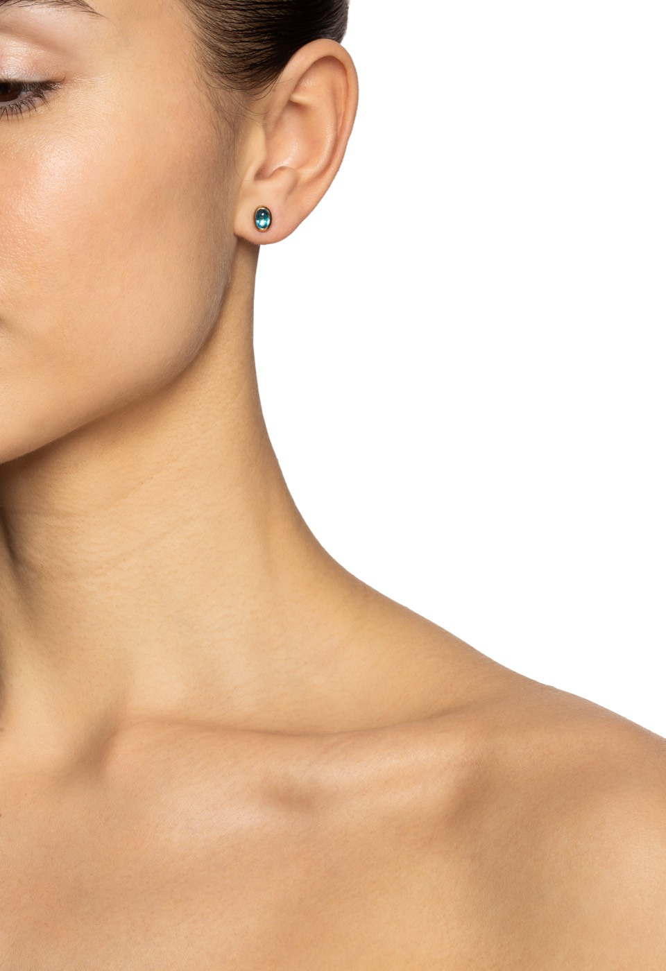 Love Bead - Topaz Ørering Guld