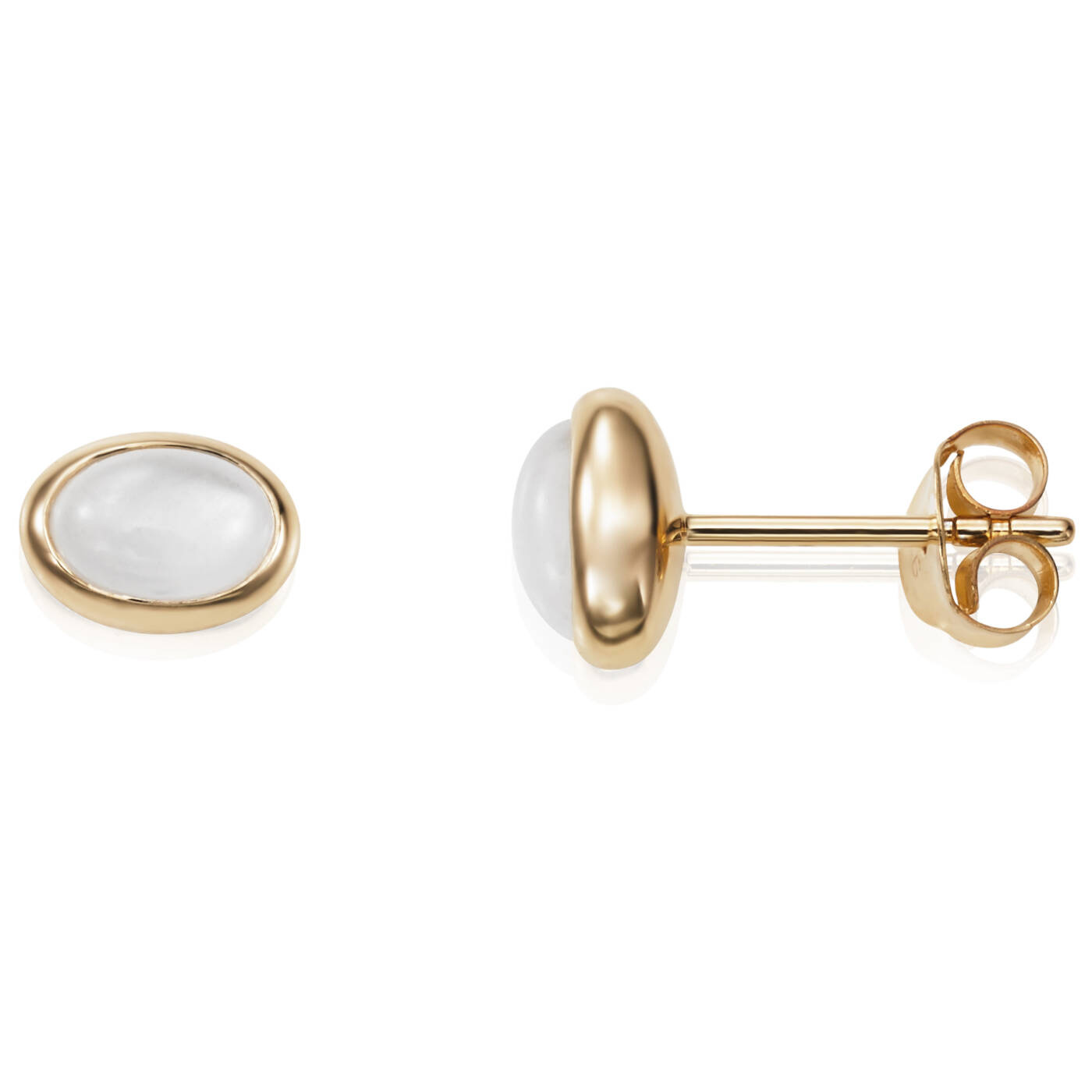 Love Bead - Moonstone Ørering Guld