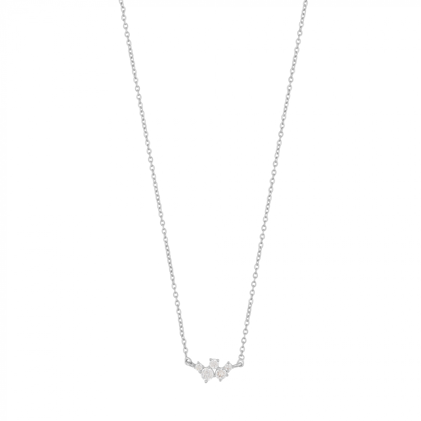 Copenhagen small chain neck 42 Sølv/clear-42cm