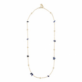 Capri chain neck gold blue 45 cm