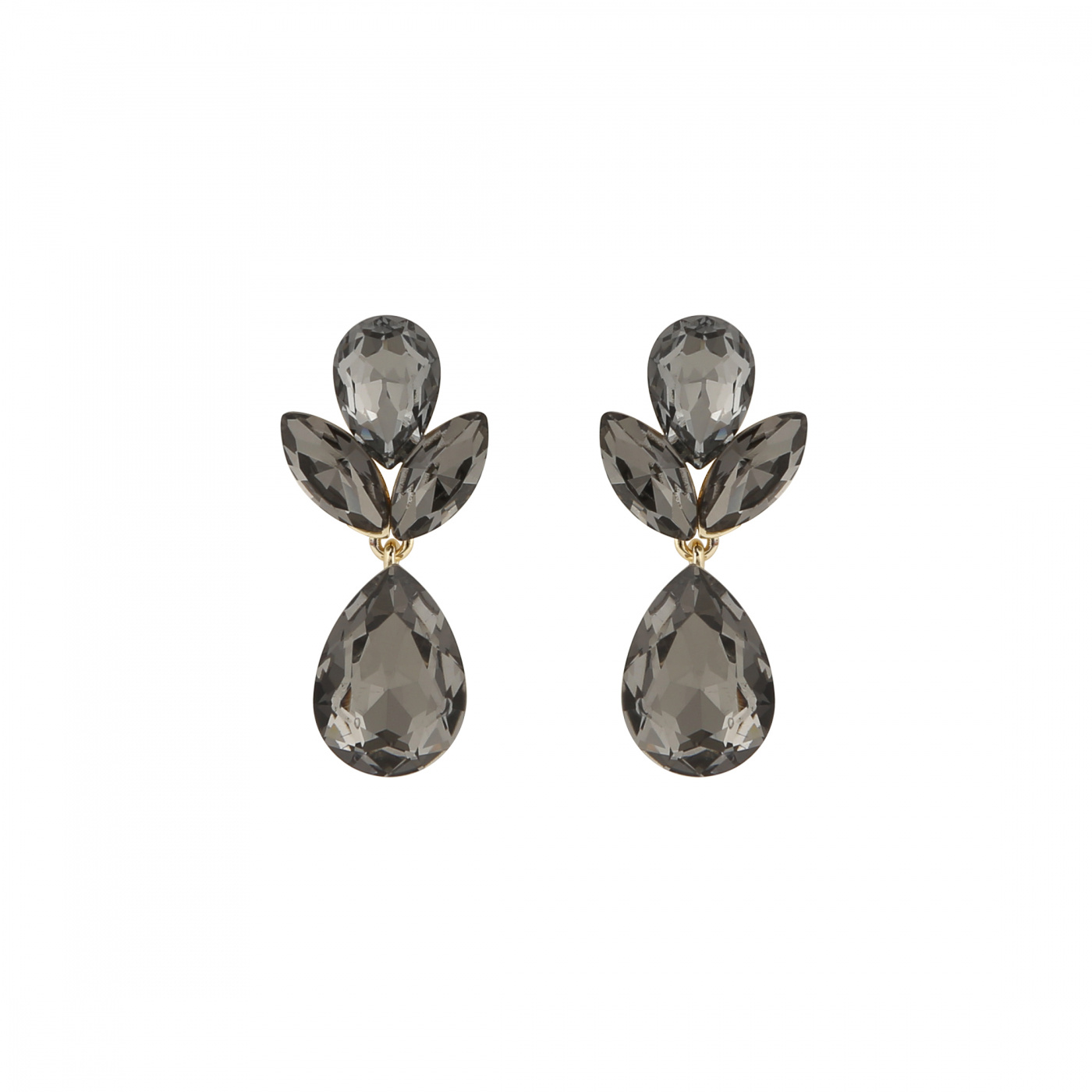 Swift drop pendant ear gold grey
