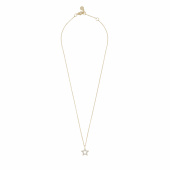 Wish pendant neck 42 Gold/clear-42cm