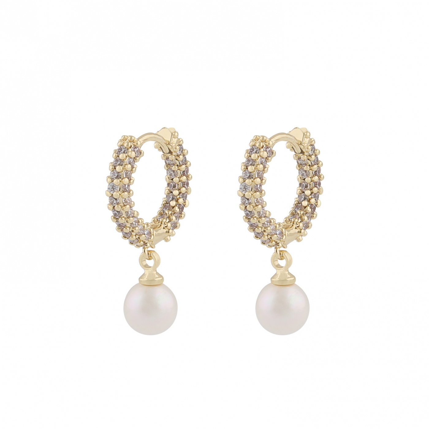 Lydia pearl ring ear Guld