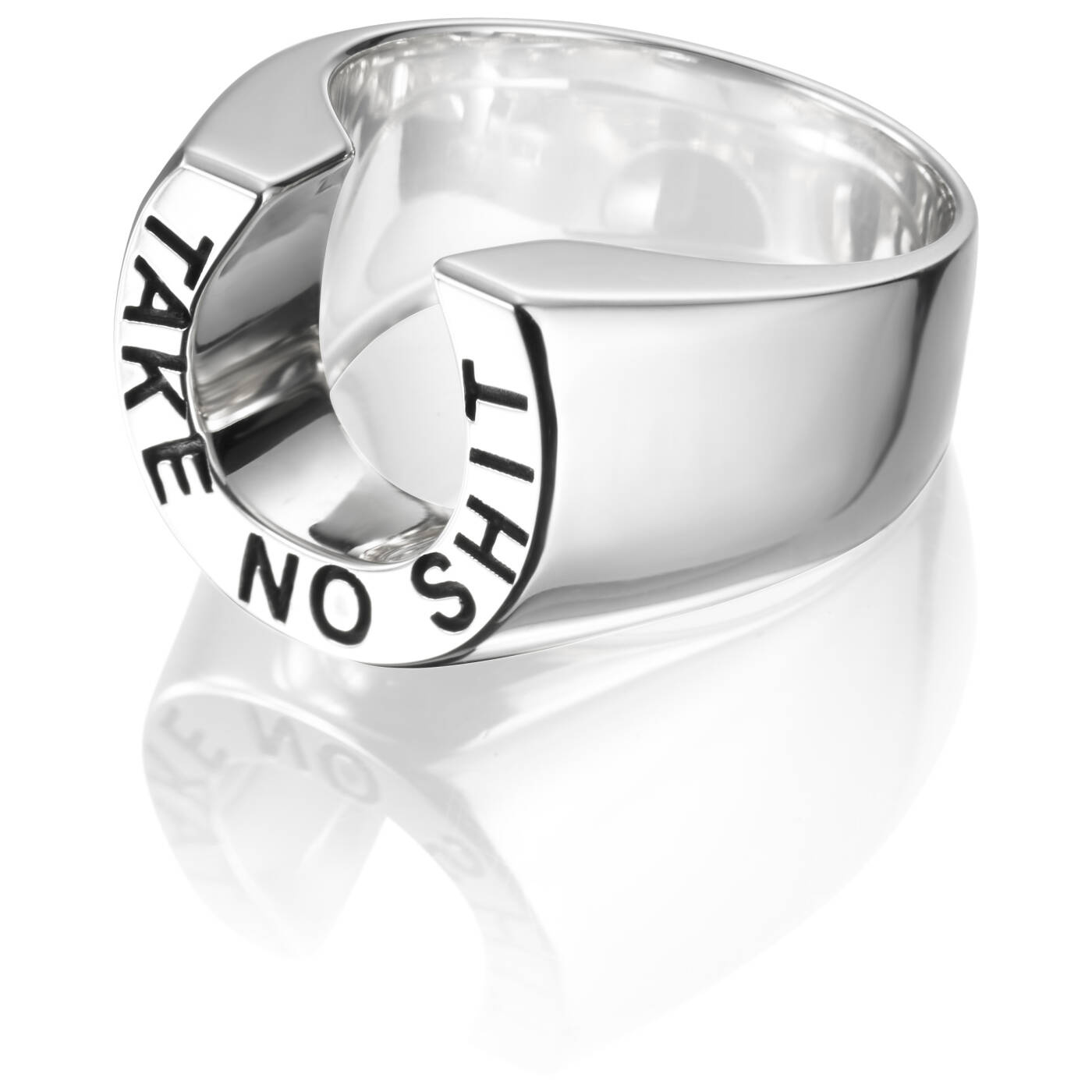 Take No Shit Ring Sølv