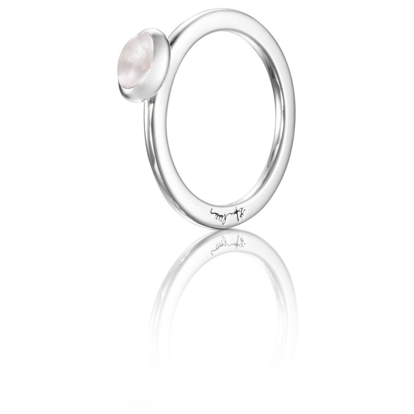 Love Bead Sølv - Rose Quartz Ring Sølv
