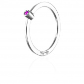 Micro Blink - Pink Sapphire Ring Sølv