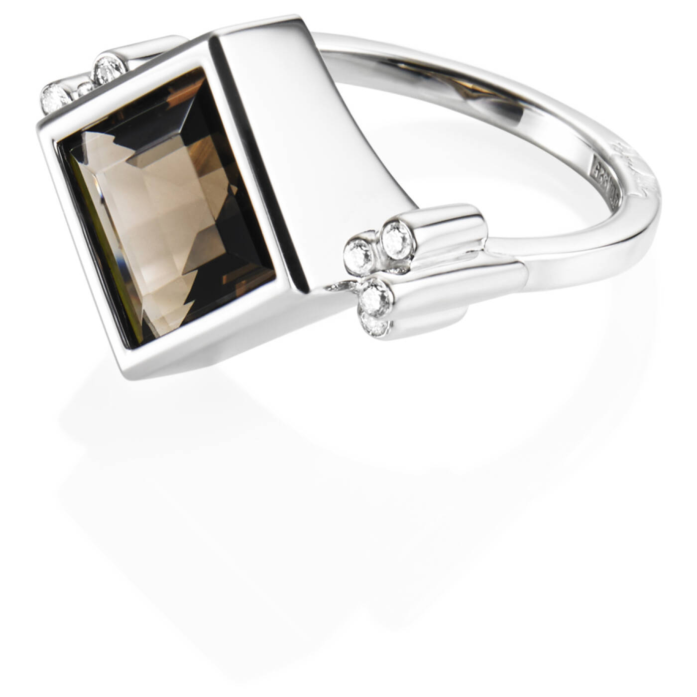 Shiny Memory - Smokey Quartz Ring Sølv