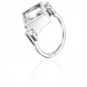 Shiny Memory - Crystal Quartz Ring Sølv