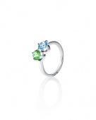The Sea & I Ring Sølv Green Sapphire/Topaz The Sea & I Ring Sølv Green Sapphire/Topaz