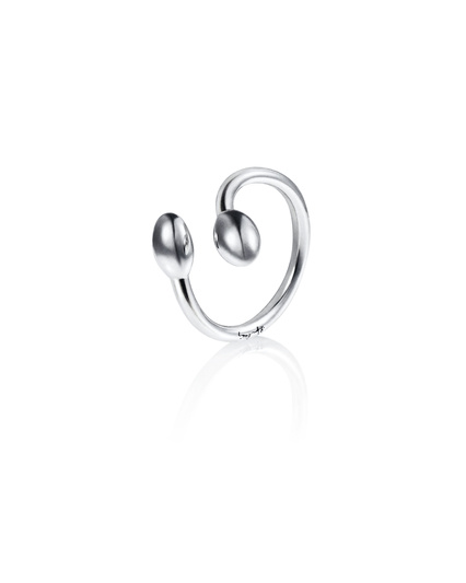 Love Bead Twin Ring Silver