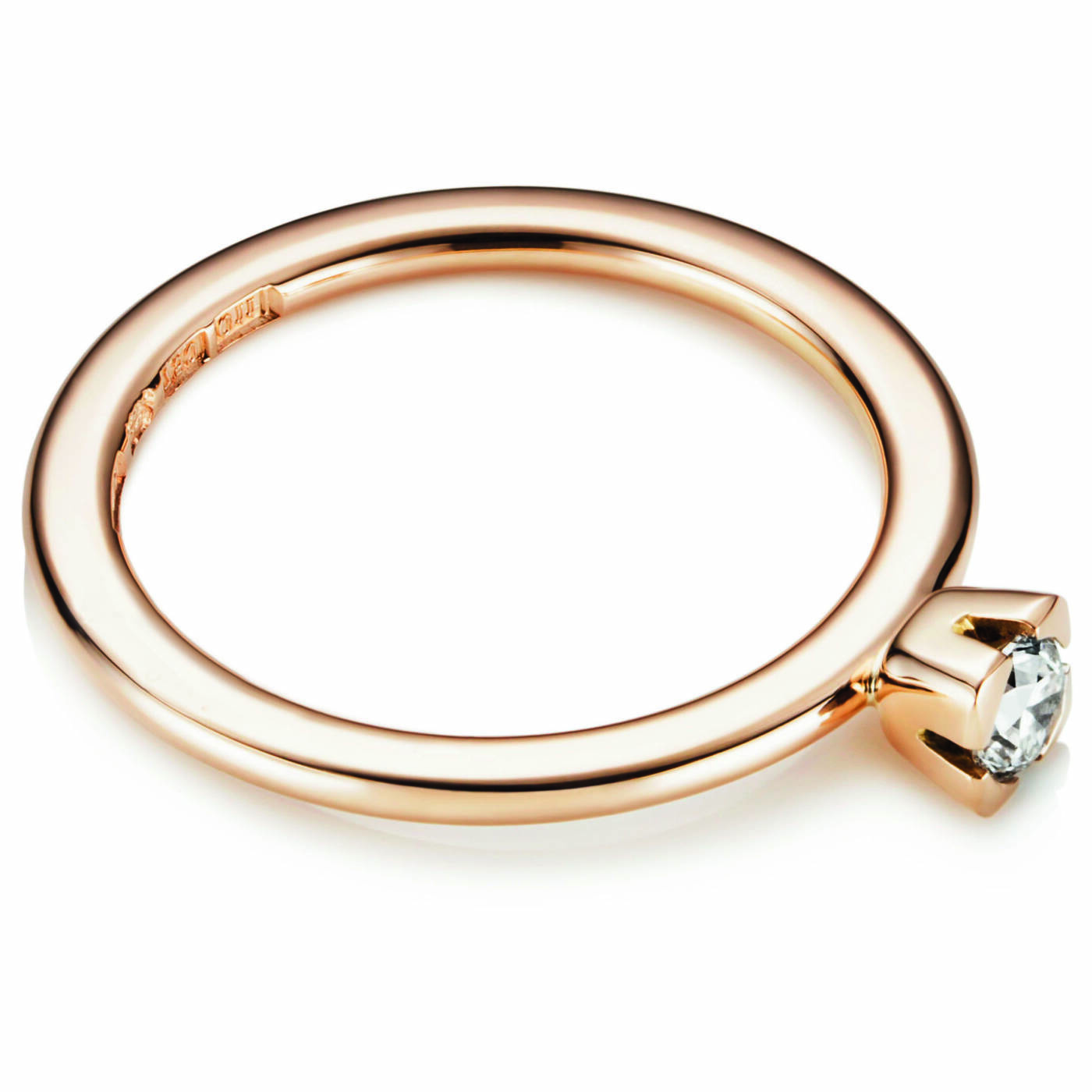 Love Bead Wedding 0.19 ct diamant Ring Guld