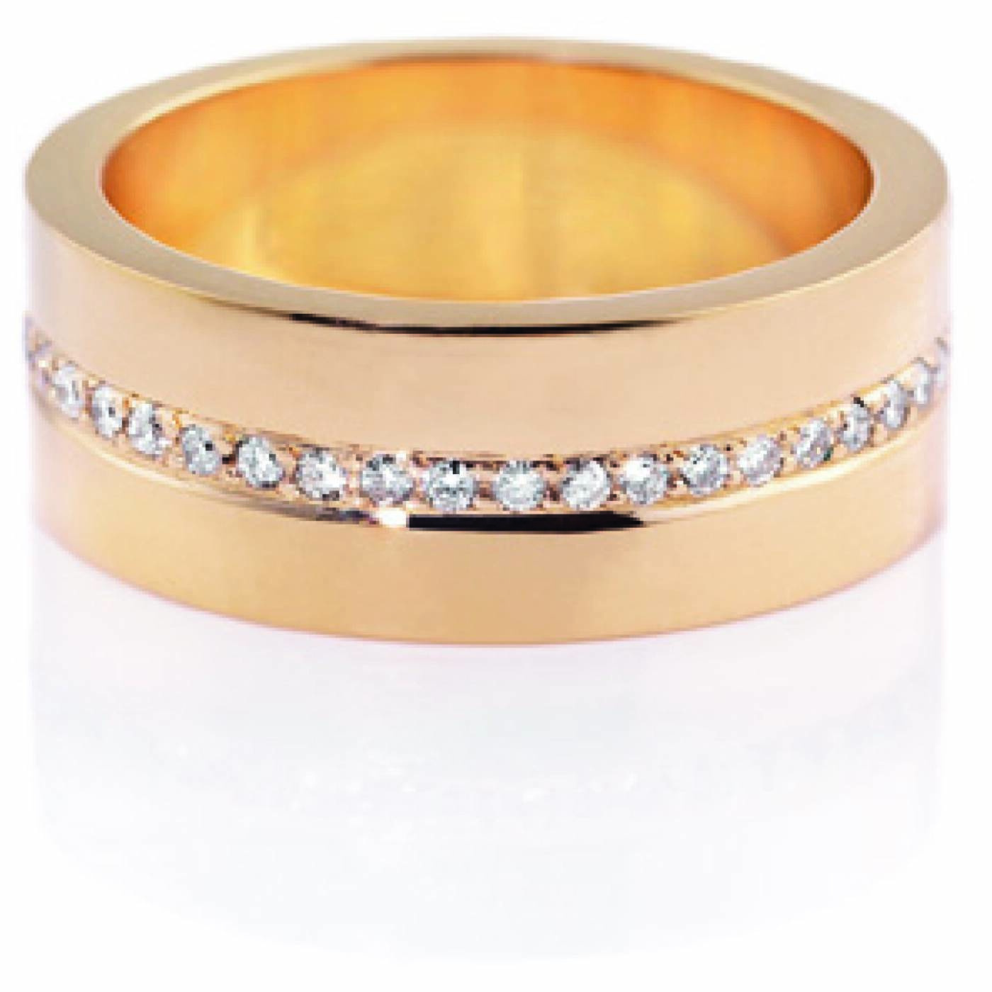 Wide & Stars Ring Guld